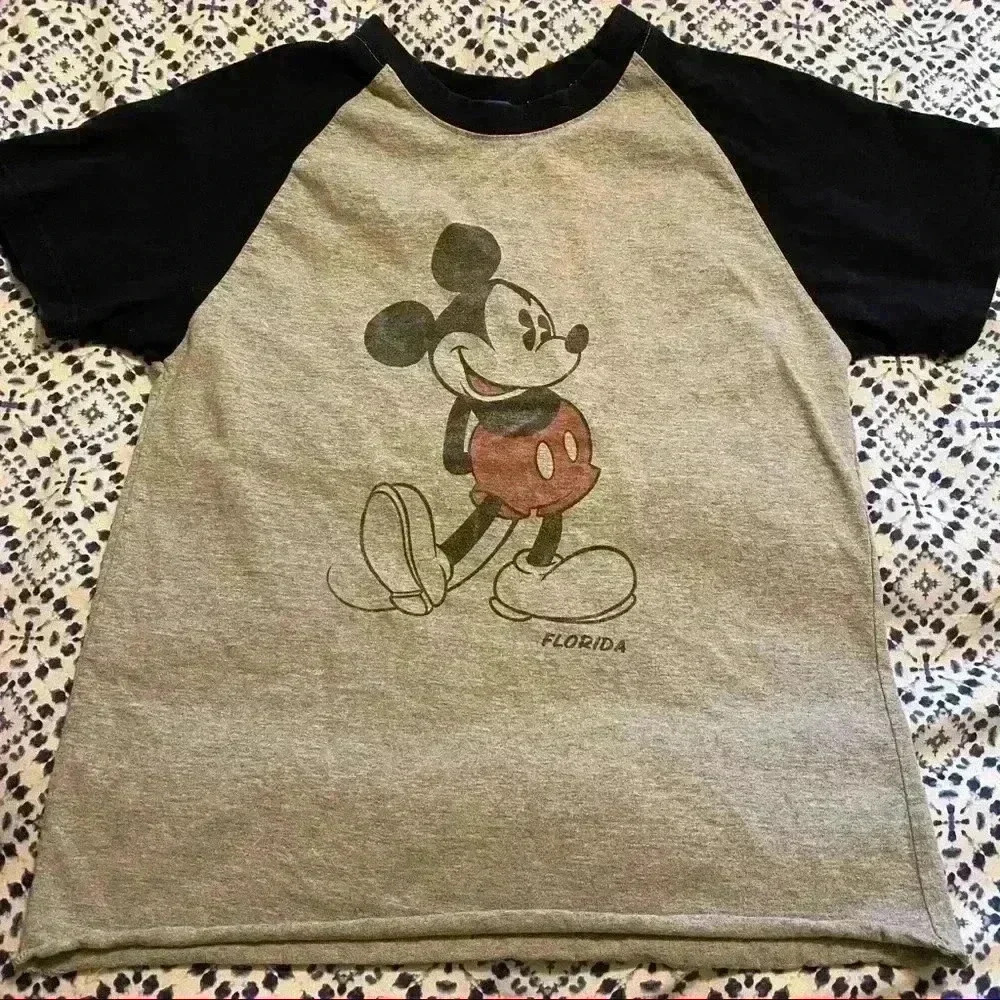 Disney Mickey Mouse T-shirt raglan women S
